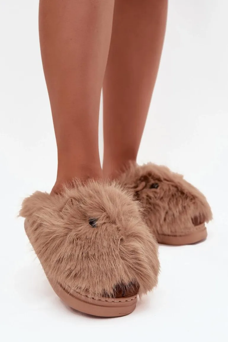 Futrzane Kapice Damskie Kapibary Khaki Pravelle