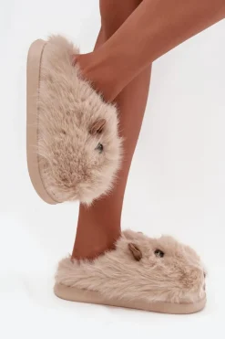 Futrzane Kapice Damskie Kapibary Jasnobeżowe Pravelle