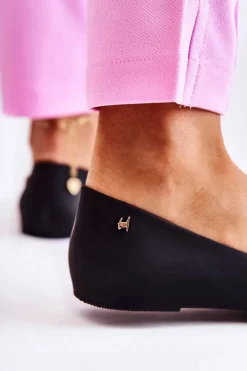 Gumowe Damskie Baleriny Kokardka Czarne Fergie