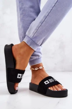 Gumowe Klapki Big Star JJ274A263 Czarne