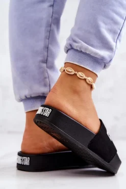 Gumowe Klapki Big Star JJ274A263 Czarne