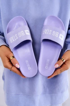 Gumowe Klapki Big Star JJ274A265 Fioletowe