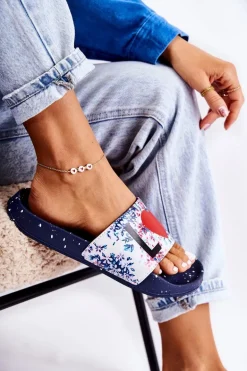 Gumowe Klapki Big Star Love DD274A257 Granatowe