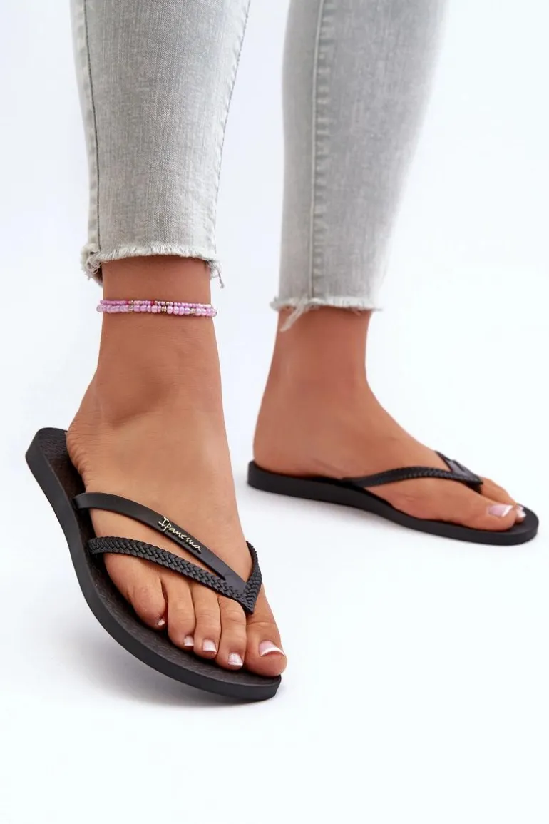Gumowe Klapki Japonki Damskie 82067 Ipanema Bossa Fem Czarne