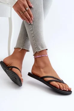 Gumowe Klapki Japonki Damskie 82067 Ipanema Bossa Fem Czarne