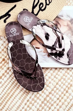 Gumowe Klapki Japonki Lu Boo Miedziane