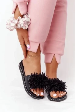 Gumowe Klapki Z Dżetami Vinceza 20-30101 Czarne