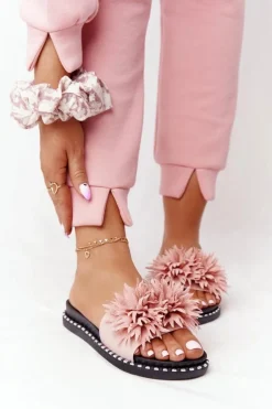 Gumowe Klapki Z Dżetami Vinceza 20-30101 Różowe