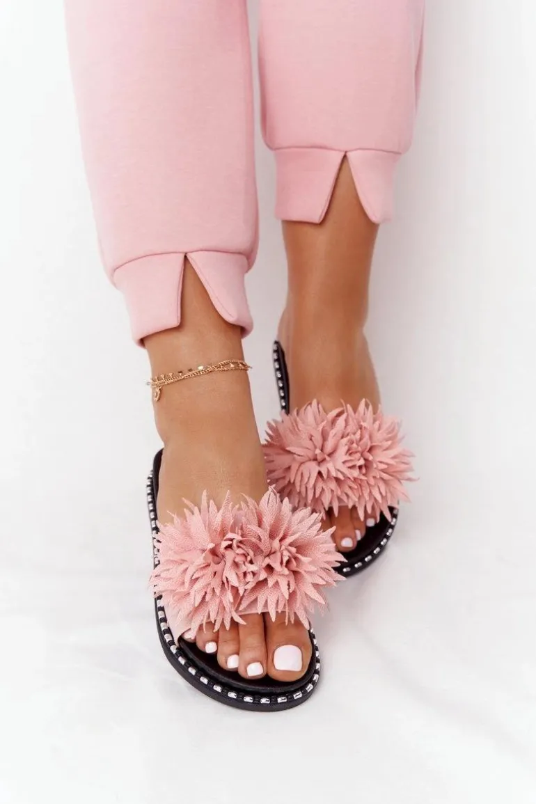 Gumowe Klapki Z Dżetami Vinceza 20-30101 Różowe