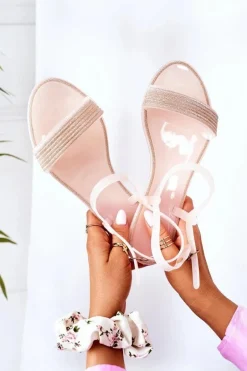 Gumowe Sandaly Z Brokatem Nude Beach Time