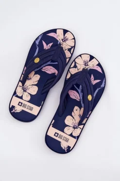 Japonki Klapki Damskie Piankowe Big Star RR274A109 Granatowe