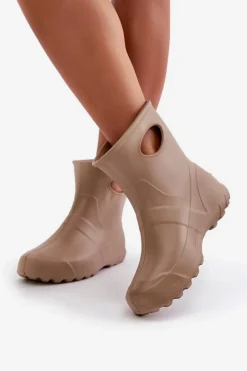Kalosze Damskie Wodoszczelne LEMIGO GARDEN 752 Camel