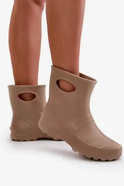Kalosze Damskie Wodoszczelne LEMIGO GARDEN 752 Camel