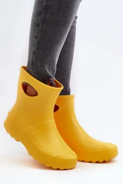Kalosze Damskie Wodoszczelne LEMIGO GARDEN 752 Żółte