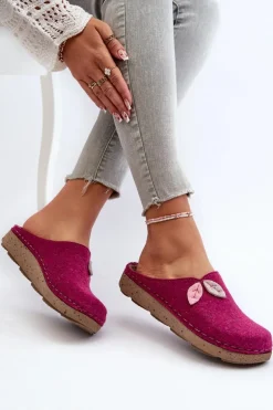 Kapcie Damskie Filcowe Inblu ED000013 Fuksja