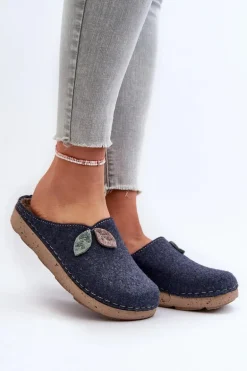 Kapcie Damskie Filcowe Inblu ED000013 Granatowe