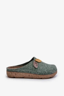 Kapcie Damskie Filcowe Inblu ED000013 Zielone