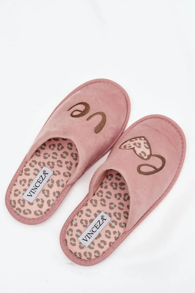 Kapcie Damskie LOVE Vinceza 19960 Różowe