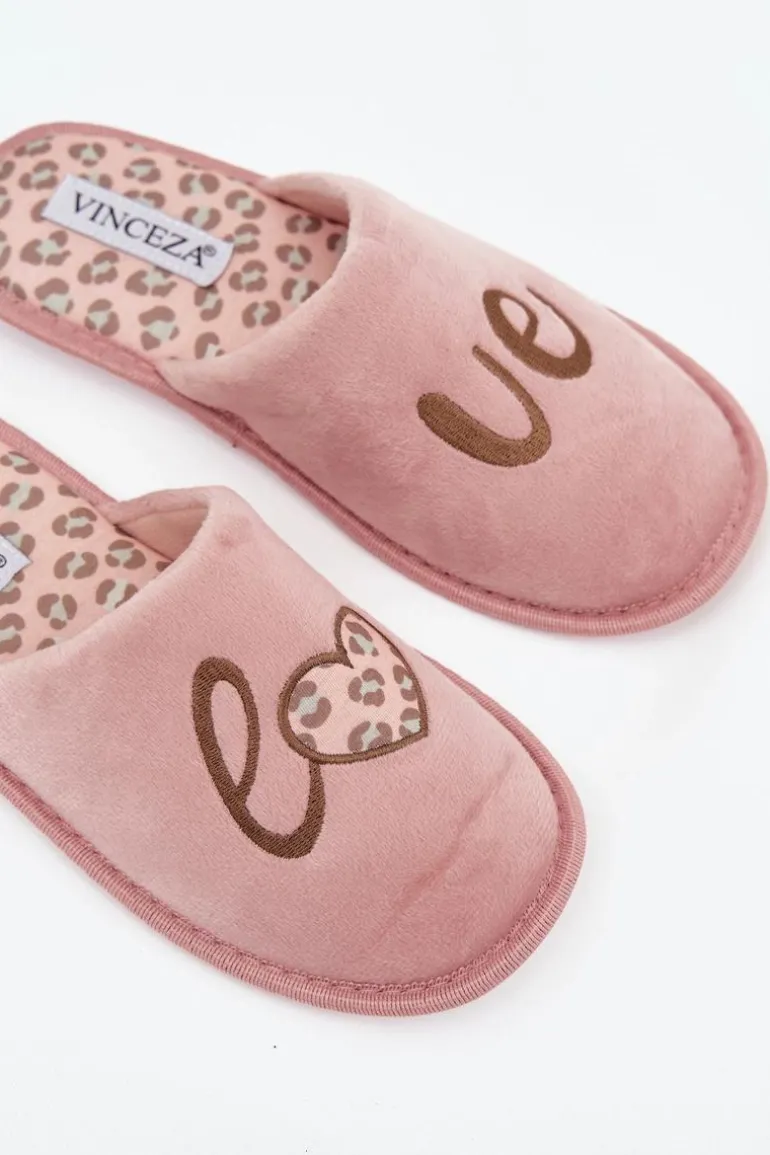 Kapcie Damskie LOVE Vinceza 19960 Różowe