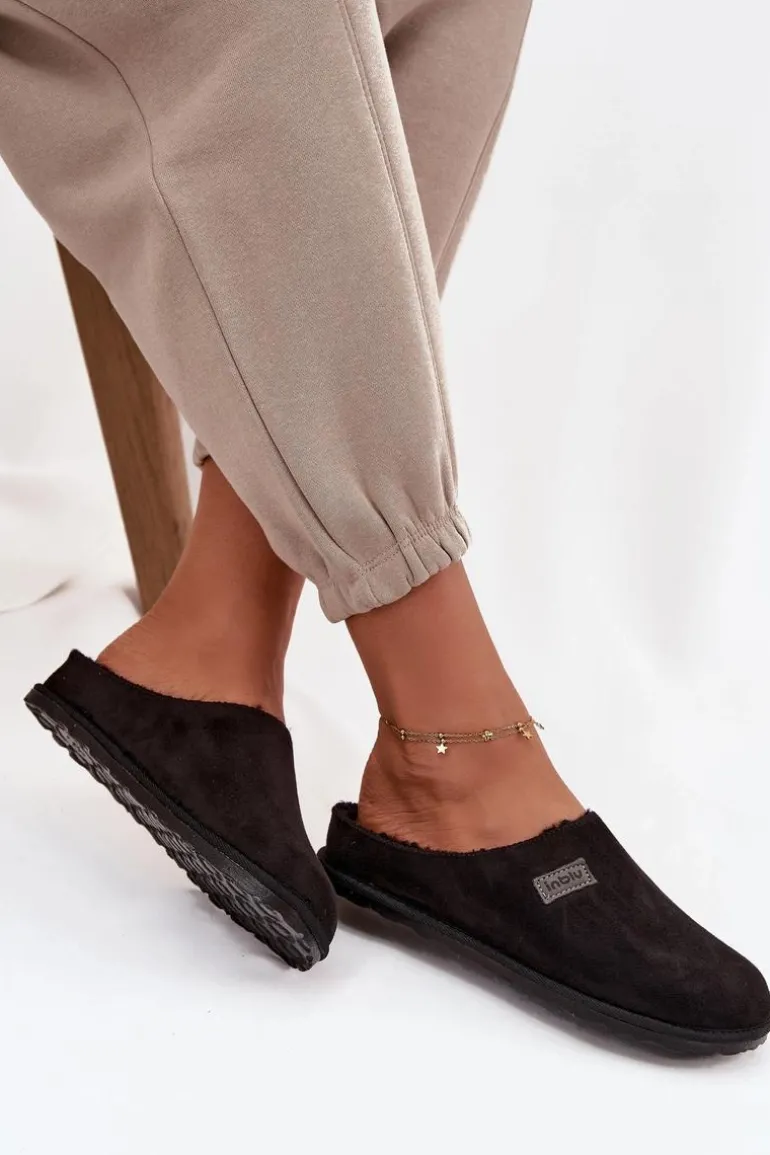 Kapcie Damskie Obuwie Domowe Inblu CS000045 Czarne