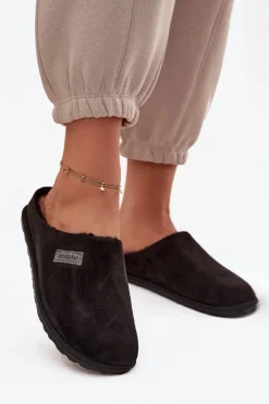 Kapcie Damskie Obuwie Domowe Inblu CS000045 Czarne