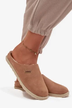 Kapcie Damskie Obuwie Domowe Inblu CS000045 Camel