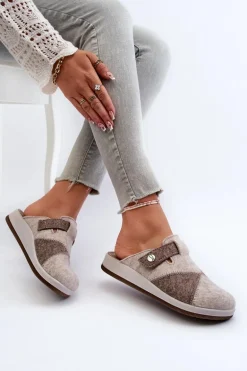 Kapcie Damskie Profilaktyczne Inblu CT000032 Beżowe