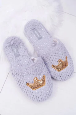 Kapcie Damskie SOXO Złota Korona Szare