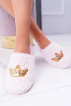 Kapcie Damskie SOXO Złota Korona Różowe