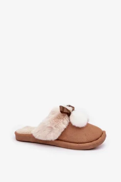Kapcie Damskie Z Futerkiem Camel Nartani