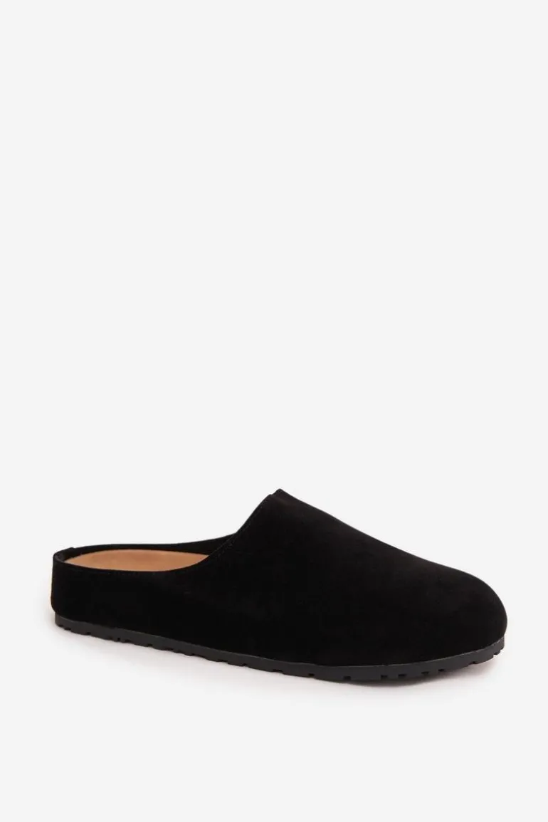 Klapki Chodaki Damskie Na Platformie Czarne Sylviane