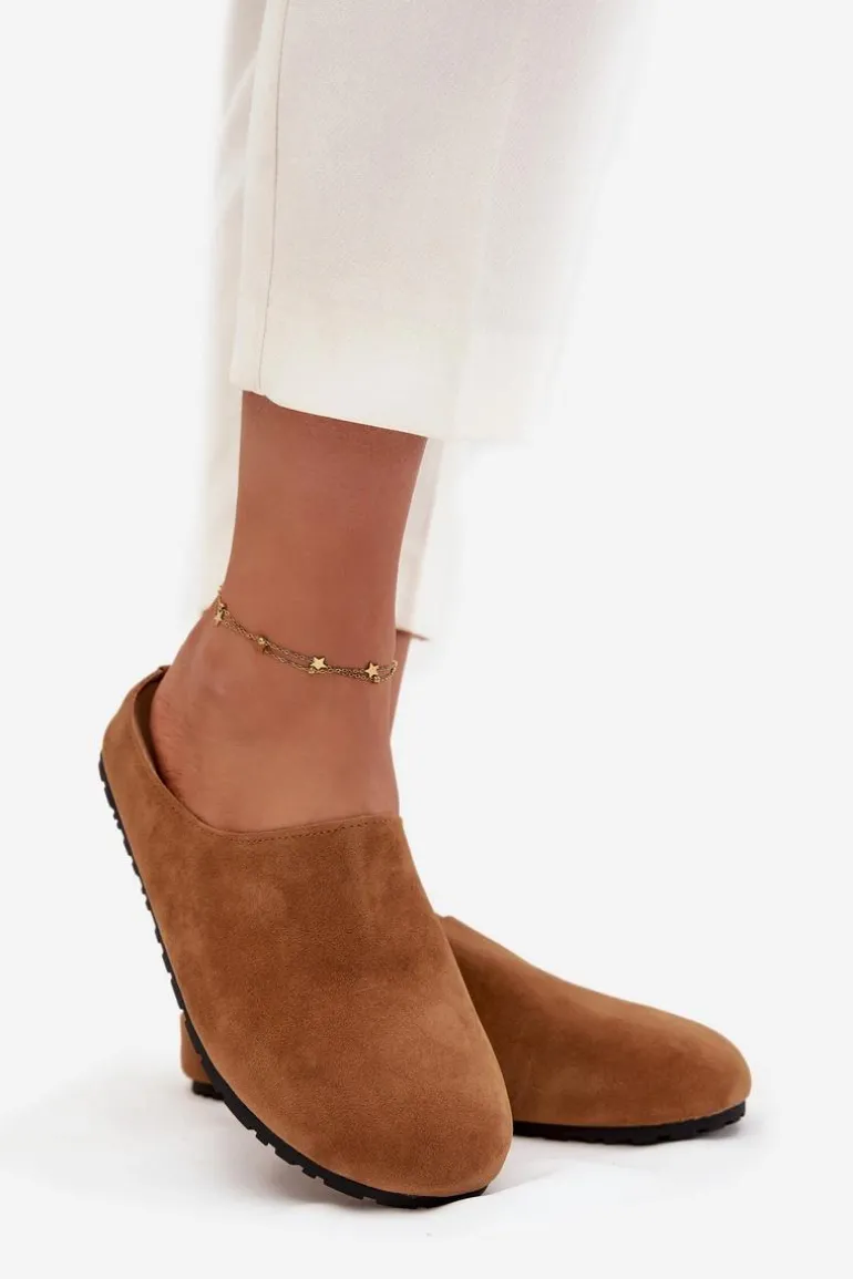 Klapki Chodaki Damskie Na Platformie Camel Sylviane