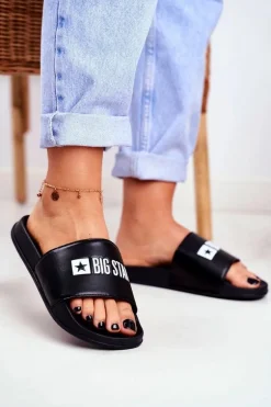 Klapki Damskie Big Star Czarne GG274040