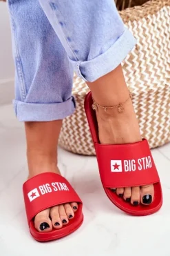 Klapki Damskie Big Star Czerwone GG274041