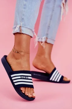 Klapki Damskie Big Star FF274A356 Granatowe