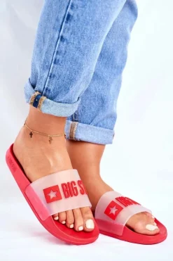 Klapki Damskie Big Star FF274A202 Czerwone