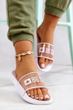 Klapki Damskie Big Star JJ274642 Białe