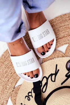 Klapki Damskie Big Star Klasyk Białe GG274044