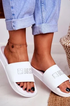 Klapki Damskie Big Star Klasyk Białe GG274044