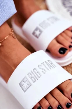 Klapki Damskie Big Star Klasyk Białe GG274044