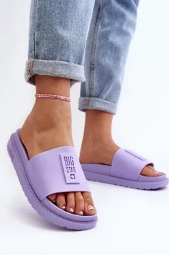 Klapki Damskie Big Star LL274426 Fioletowe