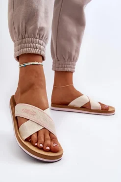 Klapki Damskie Big Star NN274A057 Beżowe