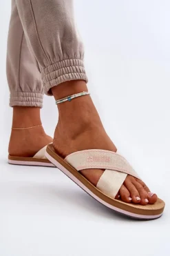 Klapki Damskie Big Star NN274A057 Beżowe