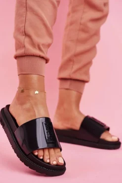 Klapki Damskie Big Star na Platformie Czarne FF274813