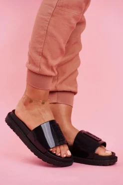 Klapki Damskie Big Star na Platformie Czarne FF274813