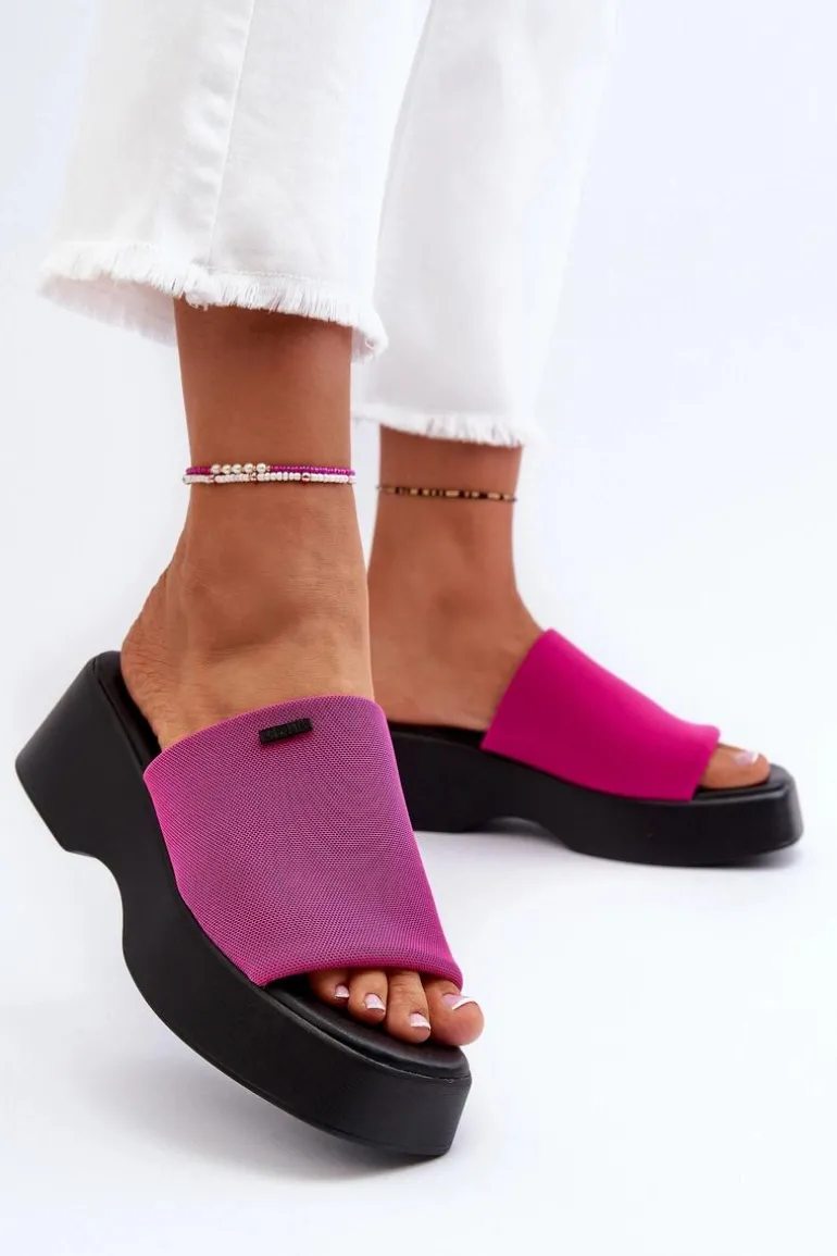 Klapki Damskie Big Star NN274026 Fuksja