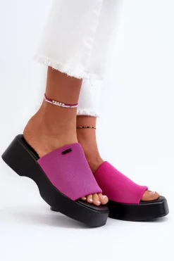 Klapki Damskie Big Star NN274026 Fuksja