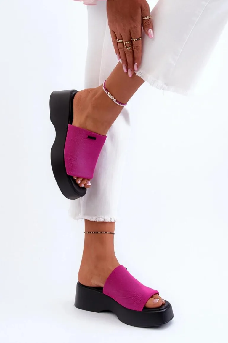 Klapki Damskie Big Star NN274026 Fuksja