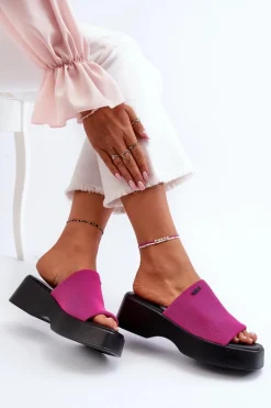 Klapki Damskie Big Star NN274026 Fuksja