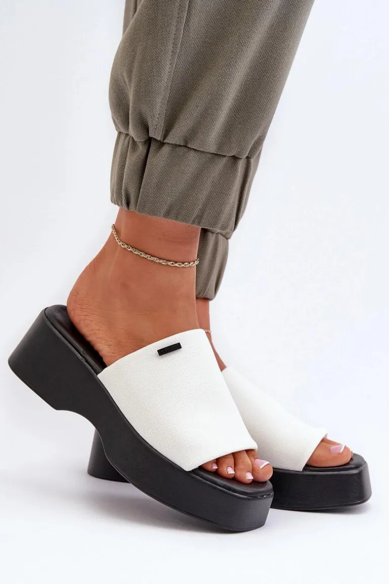 Klapki Damskie Big Star NN274022 Białe